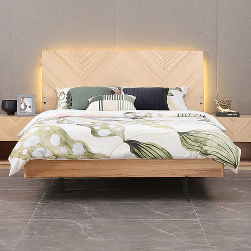 EVERGREEN HOME OMHIVE QUEEN BED WITH LED & CHARGING STATION