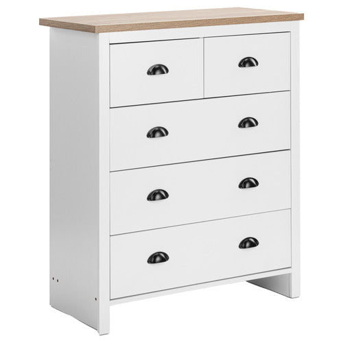 CORE LIVING WHITE & NATURAL EAST HASTINGS CHEST OF DRAWERS