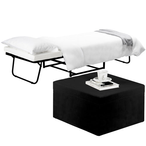 DECOR TRADERS FOLDLUX CONVERTIBLE OTTOMAN SOFA BED WITH SLIPCOVER