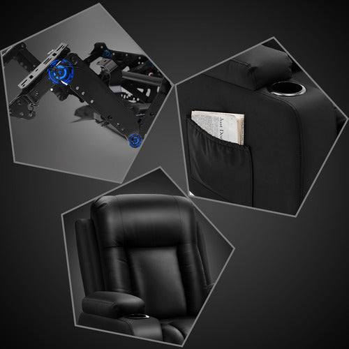 HOXTON ROOM POLO FAUX LEATHER HEATED MASSAGE RECLINER CHAIR