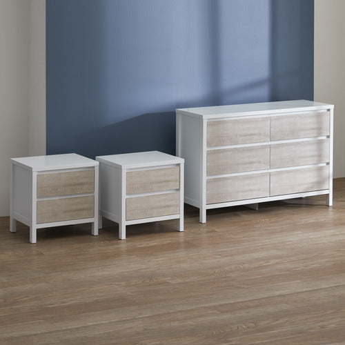 WHITEWASH KINGSCLIFF BEDSIDE TABLE
