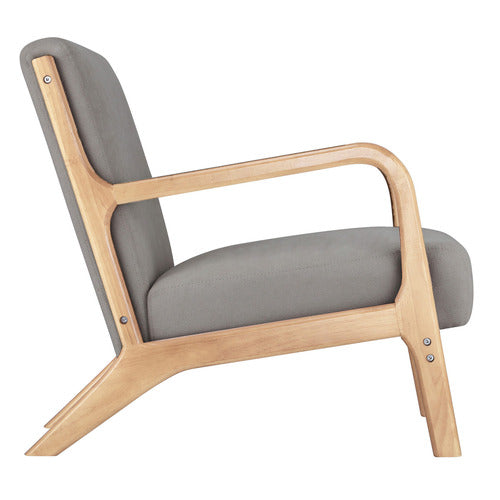 LIVING FUSION KAMDEN RUBBERWOOD ARMCHAIR