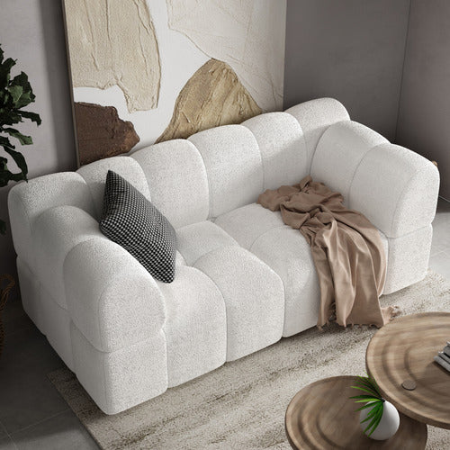 EVER DREAMING LIVING LEIA 2 SEATER BOUCLE MODULAR SOFA