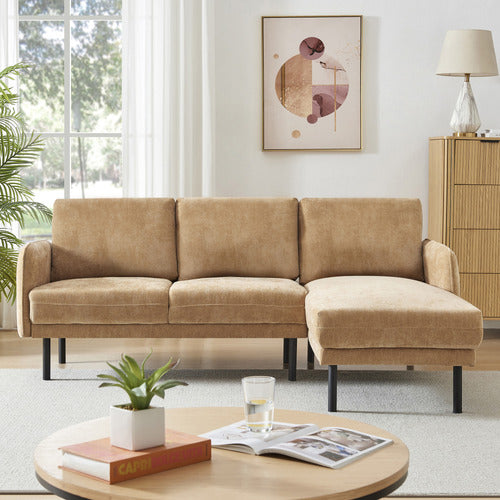 CORE LIVING SKADI 3 SEATER UPHOLSTERED SOFA WITH RIGHT CHAISE