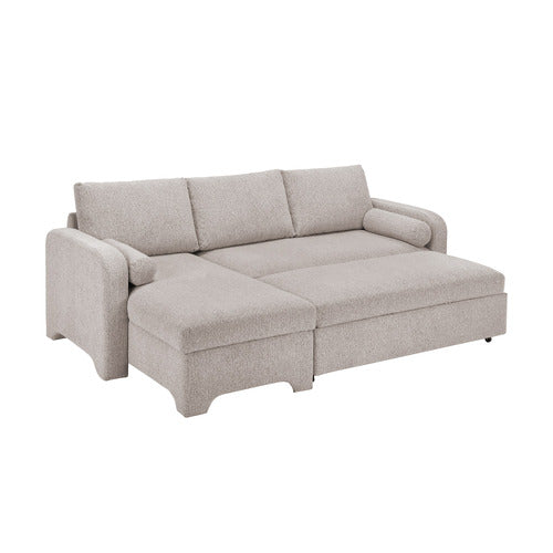 FRIDA 4 SEATER QUEEN SOFA BED WITH REVERSIBLE CHAISE