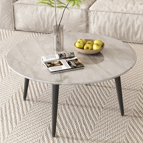 EVER DREAMING LIVING ZAEL FAUX MARBLE COFFEE TABLE
