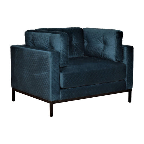 CRANK FURNITURE TEAL ALLANIS VELVET LOUNGE CHAIR