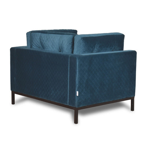 CRANK FURNITURE TEAL ALLANIS VELVET LOUNGE CHAIR