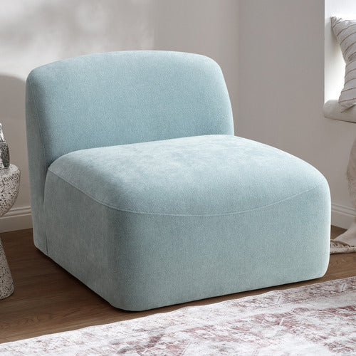 CAMI CHENILLE ARMLESS LOUNGE CHAIR