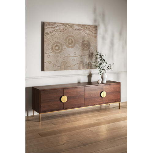 PRIYA 180CM MANGO WOOD ENTERTAINMENT UNIT