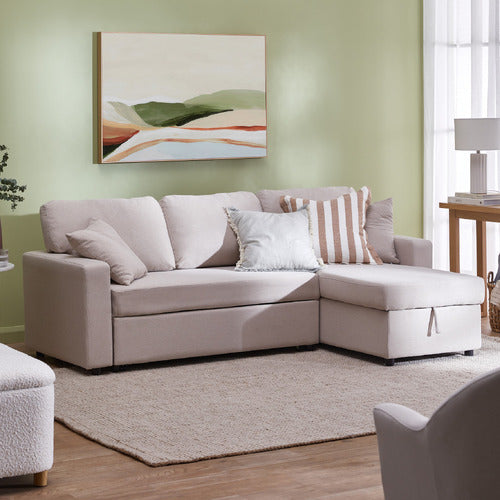 DARCY 3 SEATER SOFA BED WITH REVERSIBLE CHAISE