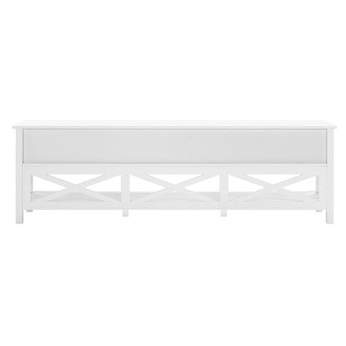 180CM WHITE NOOSA 3 DRAWER TV UNIT
