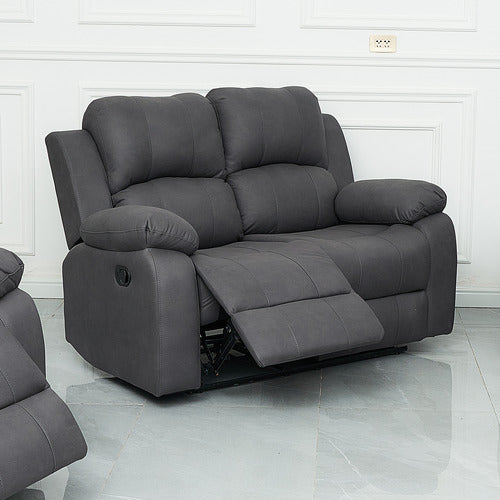 BY DESIGNS RIVOIRE 2 SEATER MANUAL RECLINER SOFA