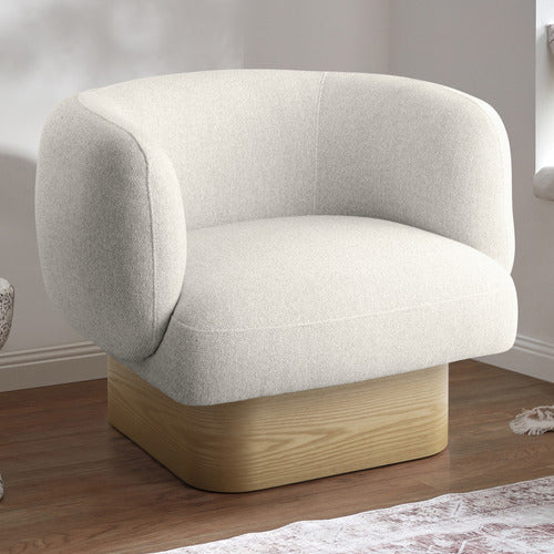 NATURAL BENJI SWIVEL ARMCHAIR