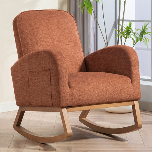 EVIE HOME ARIA UPHOLSTERED ROCKING CHAIR