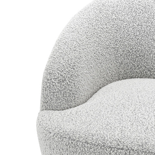 CONTINENTAL DESIGNS CREAM CUDDLE SWIVEL BOUCLE ARMCHAIR