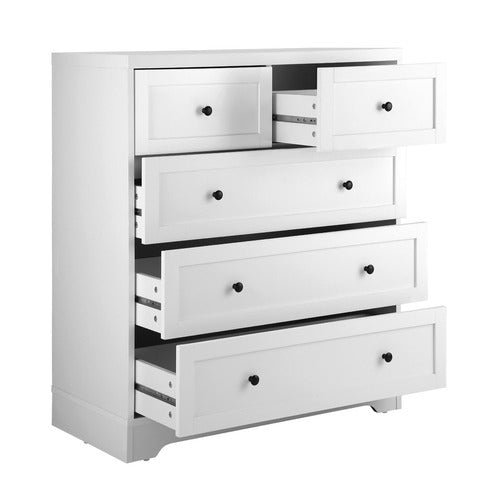 LIVING FUSION WHITE AURORA 5 DRAWER CHEST