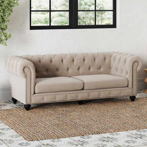 BY DESIGNS LANDON 3 SEATER CHESTERFIELD SOFA