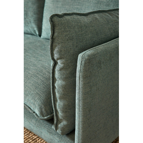 OCEAN GREEN BELLAMY 3 SEATER SOFA WITH CHAISE