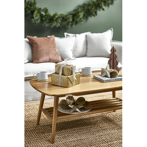 OSCAR OAK COFFEE TABLE WITH SHELF