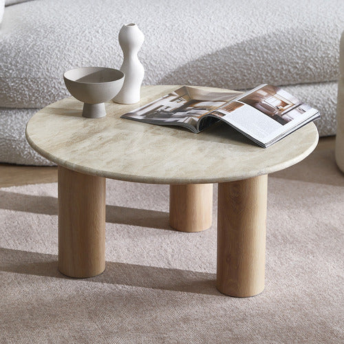 ARABELLA TRAVERTINE STONE COFFEE TABLE