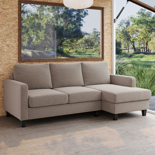 ARMADA COMMERCIAL LOISE 4 SEATER UPHOLSTERED MODULAR SOFA WITH RIGHT CHAISE