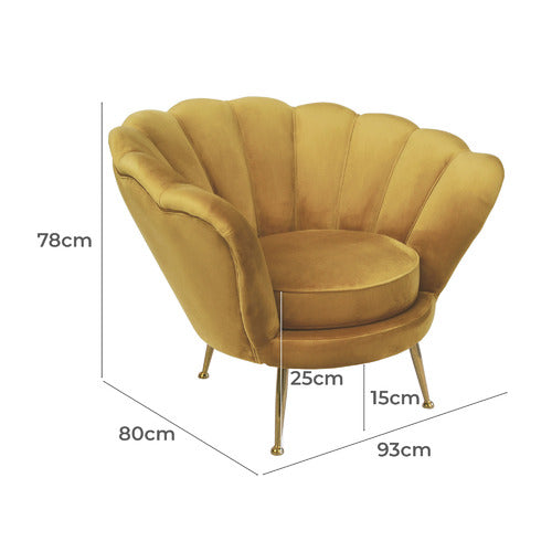 BROOKLYN AND BELLA CHARLEMAGNE VELVET ARMCHAIR