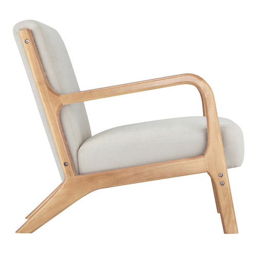 LIVING FUSION KAMDEN RUBBERWOOD ARMCHAIR