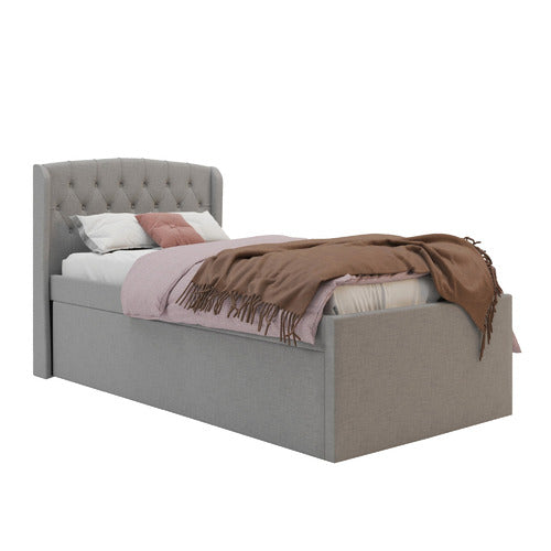 RAWSON & CO JORDANOV UPHOLSTERED KING SINGLE BED WITH TRUNDLE