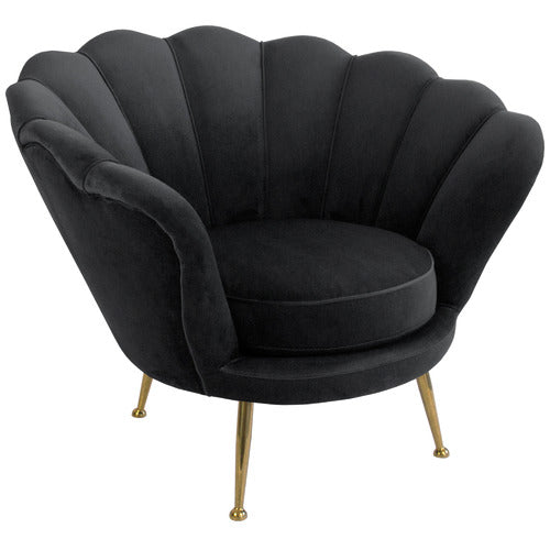 BROOKLYN AND BELLA MANHATTAN SHELL VELVET ARMCHAIR