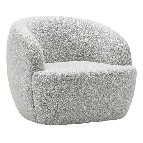 CONTINENTAL DESIGNS CREAM CUDDLE SWIVEL BOUCLE ARMCHAIR