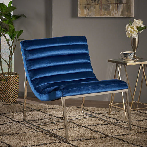 FURNITURE MARKET CHANTELLE VELVET ACCENT CHAIR