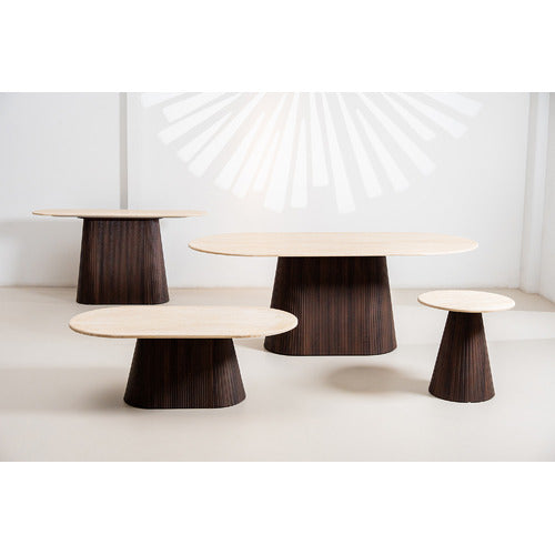 KEYS ROAD DESIGNS THEIA TRAVERTINE-LOOK COFFEE TABLE