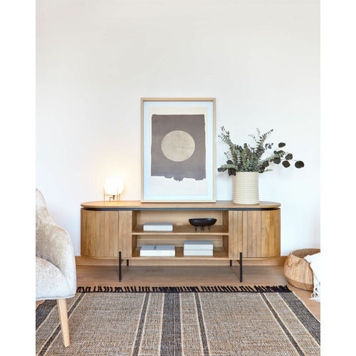 LINEA FURNITURE NATURAL GRETA MANGO WOOD ENTERTAINMENT UNIT