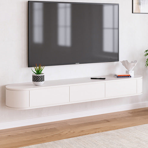PREMIUM 200CM CANNES CURVED WALL-MOUNTED TV UNIT