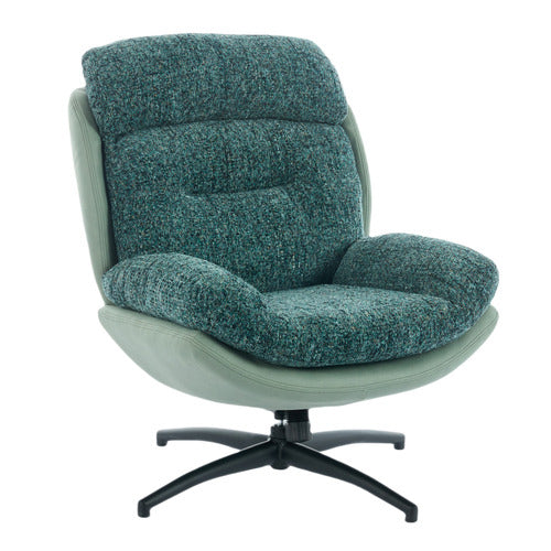 CASSINGTON HOME 2 PIECE RYE UPHOLSTERED SWIVEL CHAIR & FOOTSTOOL SET