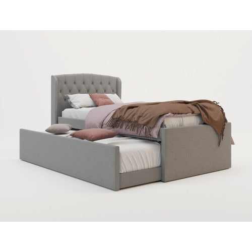 RAWSON & CO JORDANOV UPHOLSTERED KING SINGLE BED WITH TRUNDLE