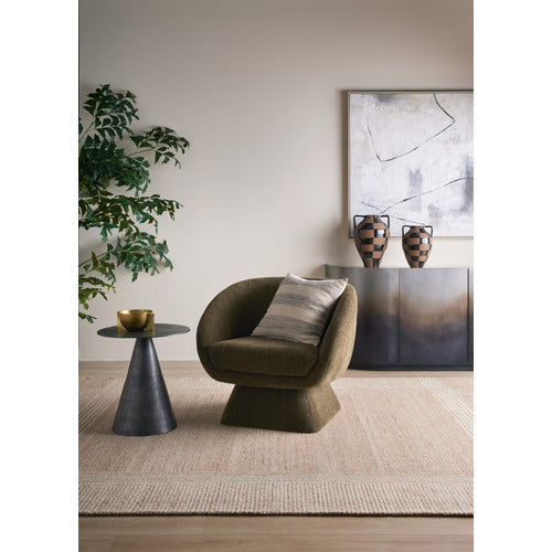 THE HOME COLLECTIVE MOHINDER UPHOLSTERED SWIVEL ARMCHAIR
