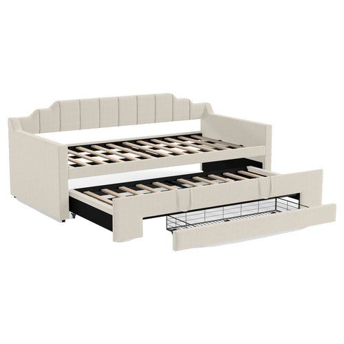 HAVEN COVE FURNITURE DEIDARA QUEEN DAYBED WITH TRUNDLE & STORAGE