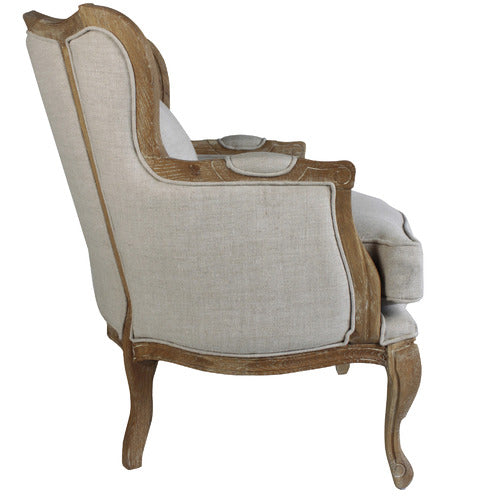 NATURALLY PROVINICIAL FRENCH COUNTRY HIGH BACK WING ARMCHAIR