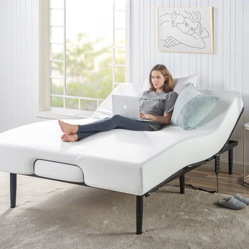 STUDIO HOME BLACK JERSON ADJUSTABLE QUEEN BED FRAME WITH WIRED REMOTE