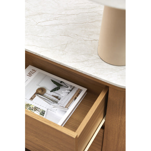 CARLTON FAUX MARBLE 3 DRAWER CHEST
