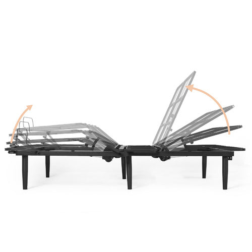STUDIO HOME BLACK JERSON ADJUSTABLE QUEEN BED FRAME WITH WIRED REMOTE