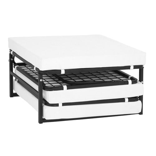 DECOR TRADERS FOLDLUX CONVERTIBLE OTTOMAN FOLDING BED WITH SLIPCOVER