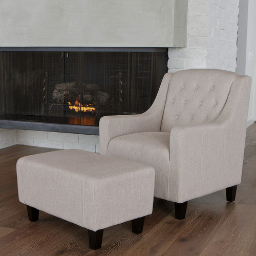 FURNITURE MARKET NOTTINGHAM ARMCHAIR & FOOTSTOOL SET