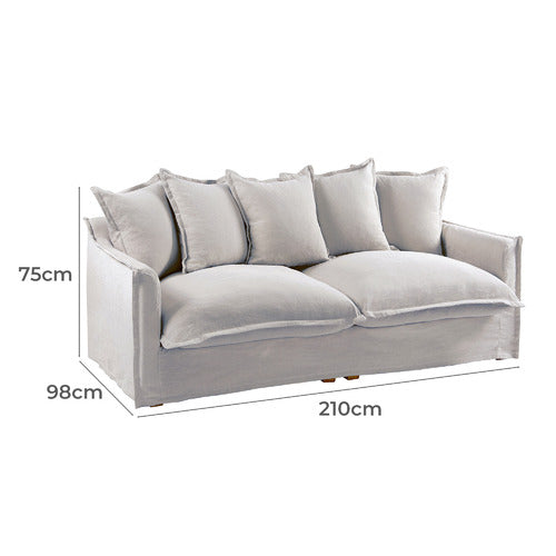 HYDE PARK HOME CUMULUS PREMIUM 3 SEATER COTTON SLIPCOVER SOFA