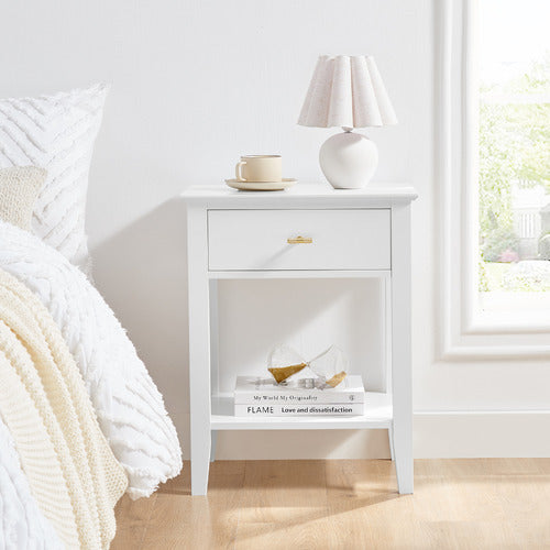 WEST VALLEY INTERIORS HARPER 1 DRAWER BEDSIDE TABLE