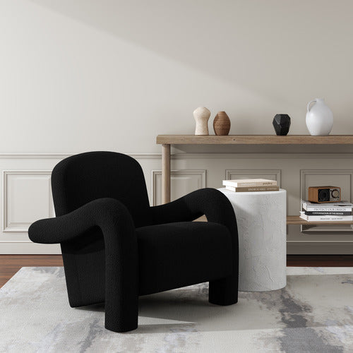 EVER DREAMING LIVING JULIAN BOUCLE ACCENT CHAIR