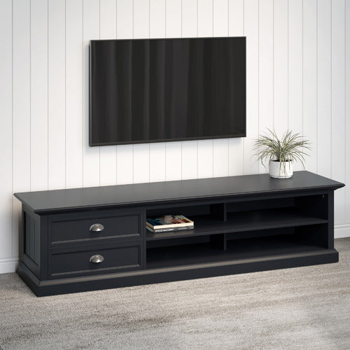 BLACK MAISON LARGE TV ENTERTAINMENT UNIT