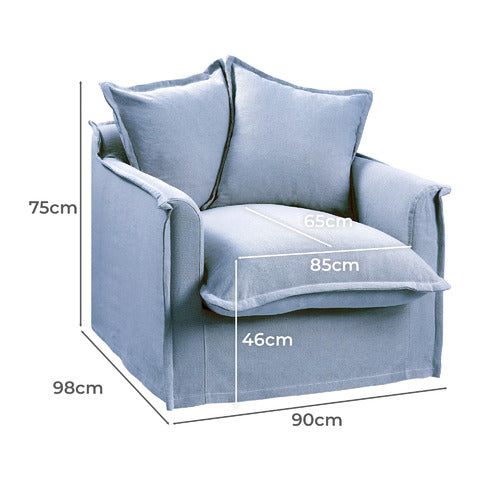 HYDE PARK HOME CUMULUS COTTON SLIPCOVER ARMCHAIR